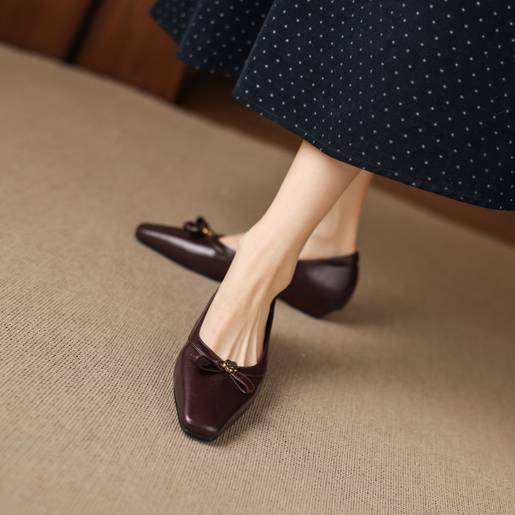 Women's Deep Mouth Flat Shoes Slip-On Low Heel