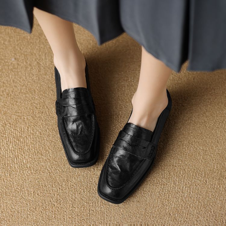 Women's Retro Flat Shoes in Brown or Black - Style i.html - Image 3